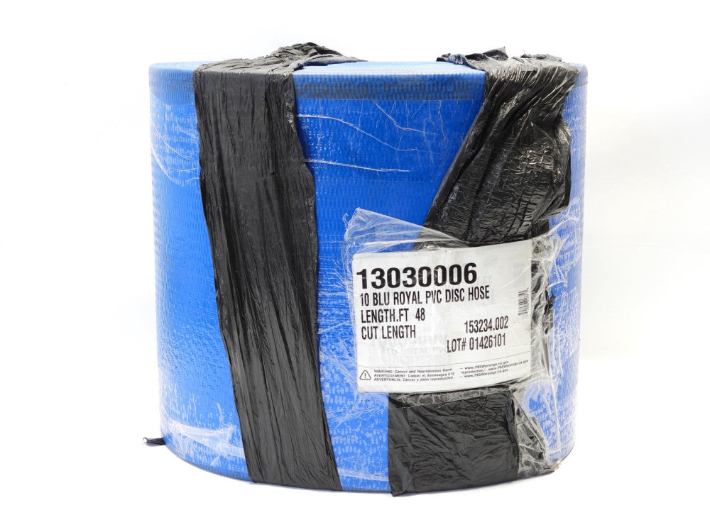 Apache 13030006 10 inch x 48 Feet Long Blue Royal PVC Water Discharge Hose