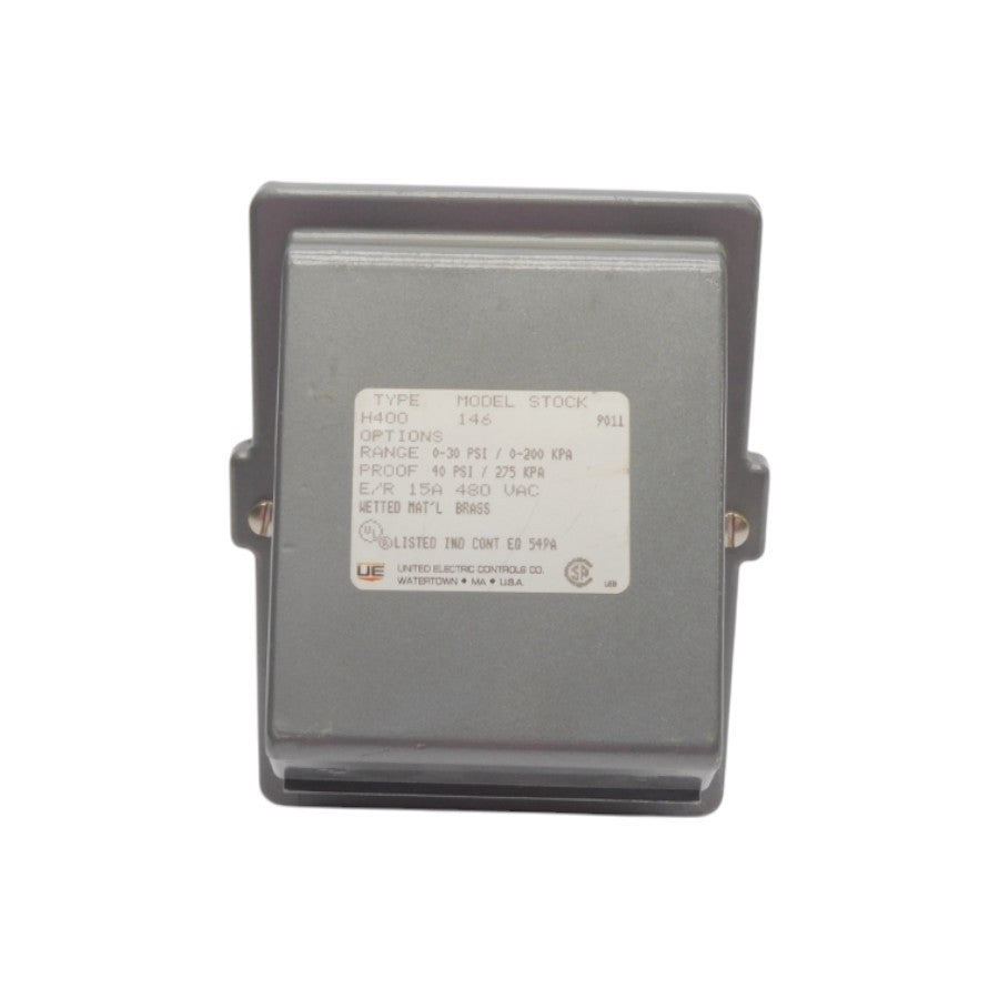 UNITED ELECTRIC H400-146 480VAC 15A 0-30PSI NSNP