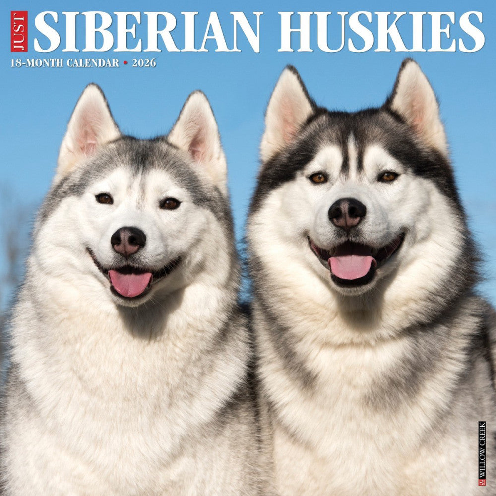 Siberian Huskies 2026 12" x 12" Wall Calendar (free shipping)