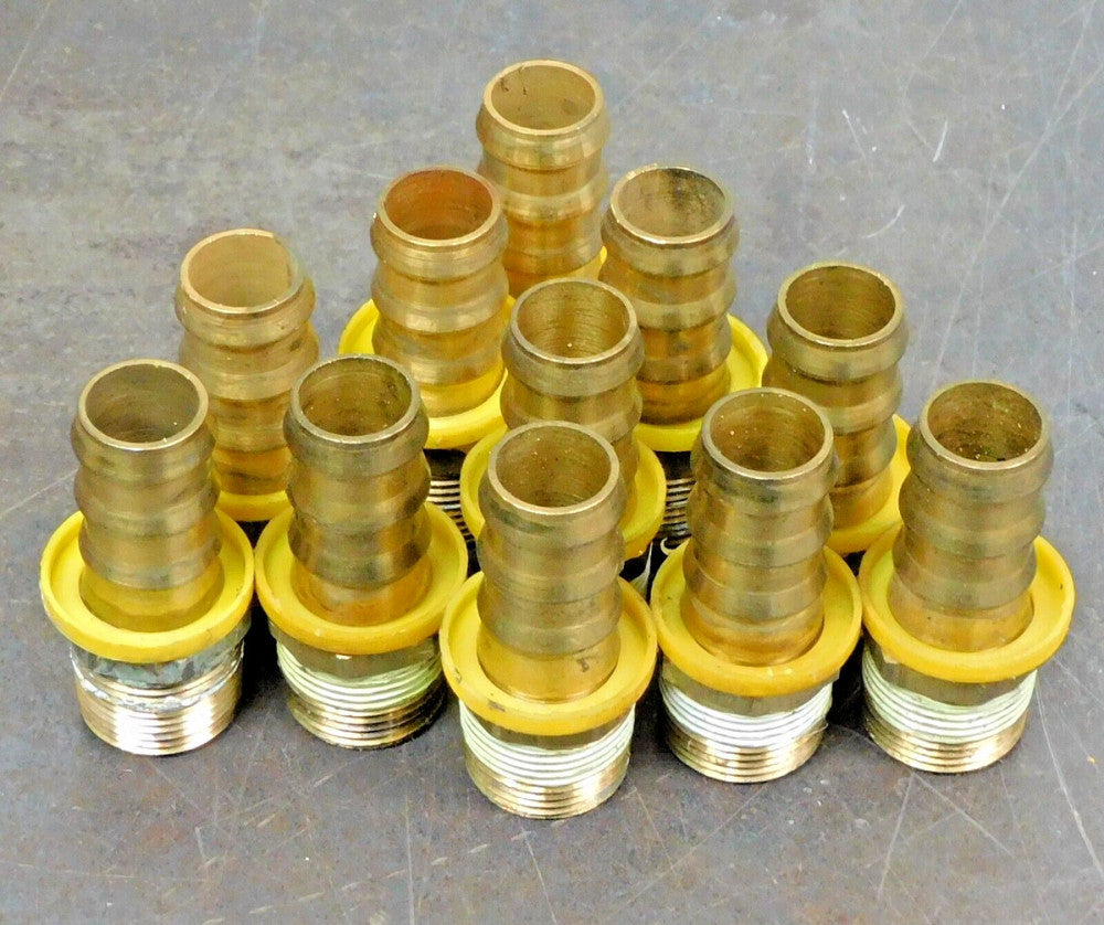 Brass Hose Barb Fitting 3/4"  NPT 5/8 in. DIA Lot of Eleven (11)
