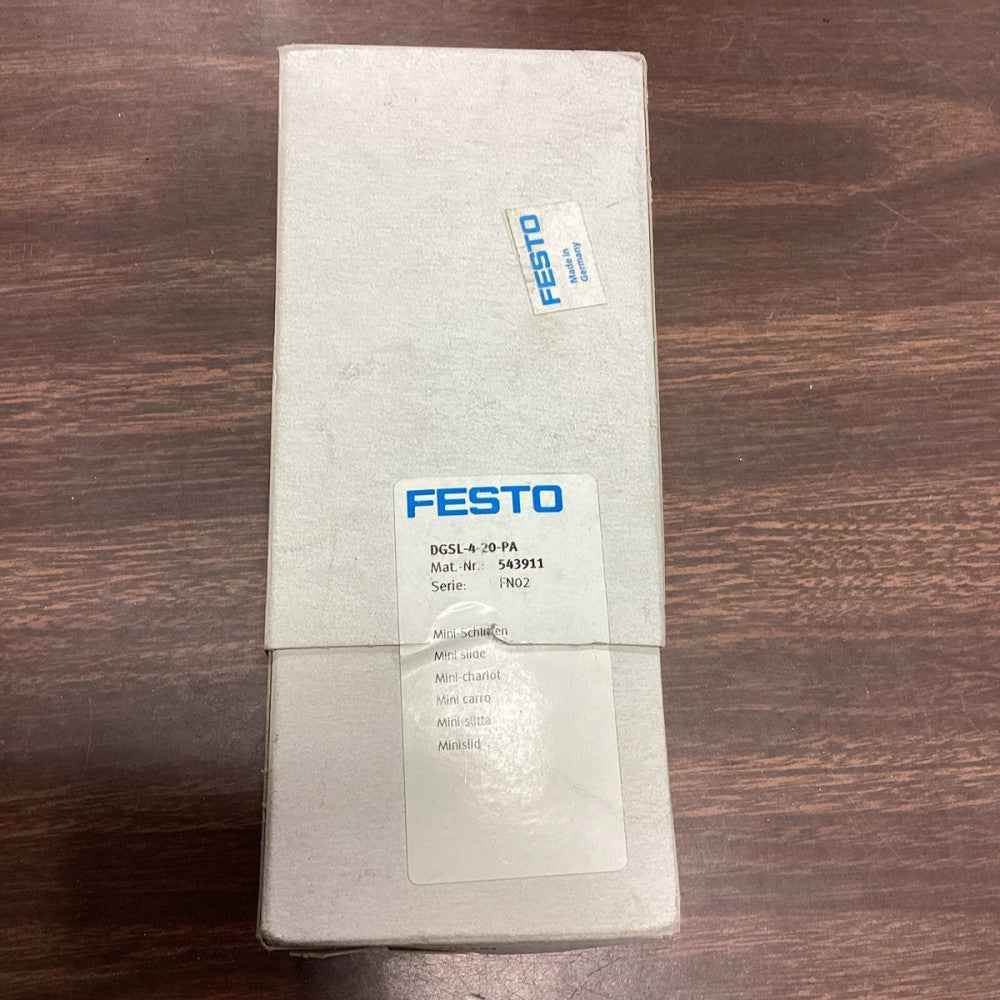 FESTO DGSL-4-20-PA Mini Slide, Mat Nr. 543911, Series FN02, Sealed