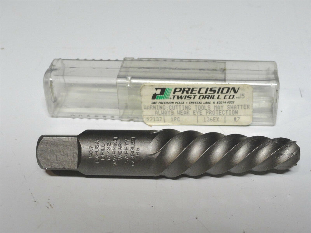 PRECISION TWIST DRILL - 97137 136EX - SCREW EXTRACTOR - 17/32 #7 (NEW) EZY-OUT
