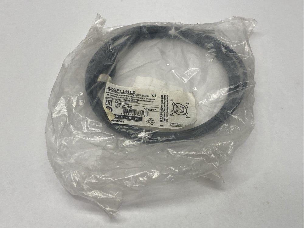 Telemecanique XZCP1141L2 Actuator / Sensor Cable Female M12 4-Pin 2m
