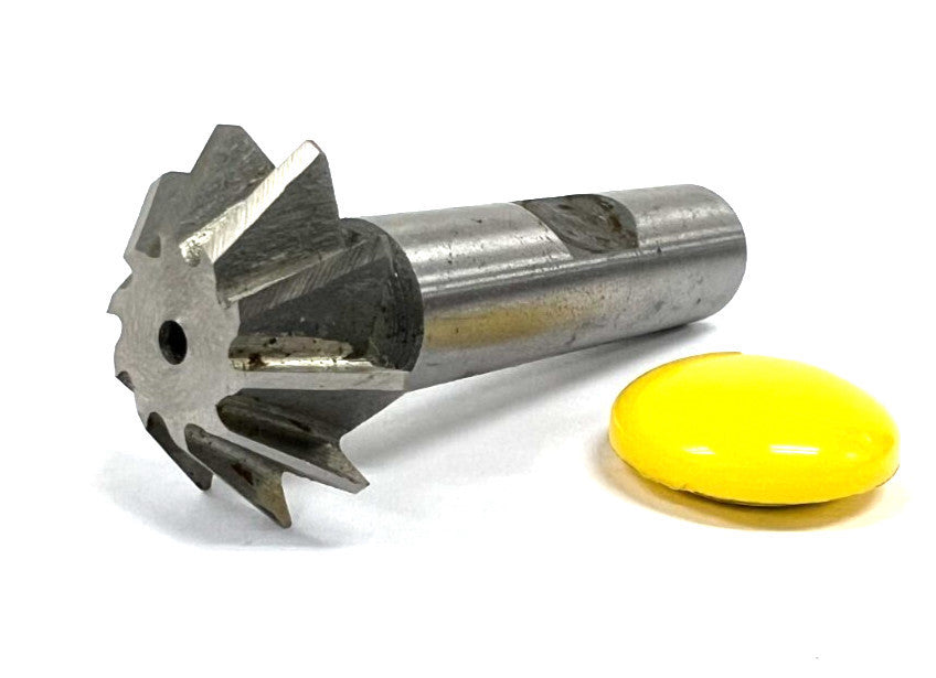 DOUBLE ANGLE MILLING CUTTER 1" X 45 DEG CUT DIA 1" 45 DEGREE ANGLE SHANK DIA 1/2