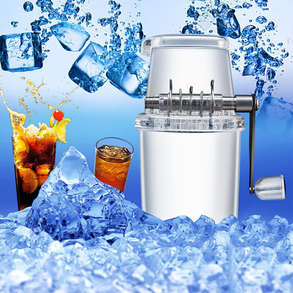 Ice Crusher Portable Hand Crank Manual Household Ice Crusher Shaver Snow Cone US