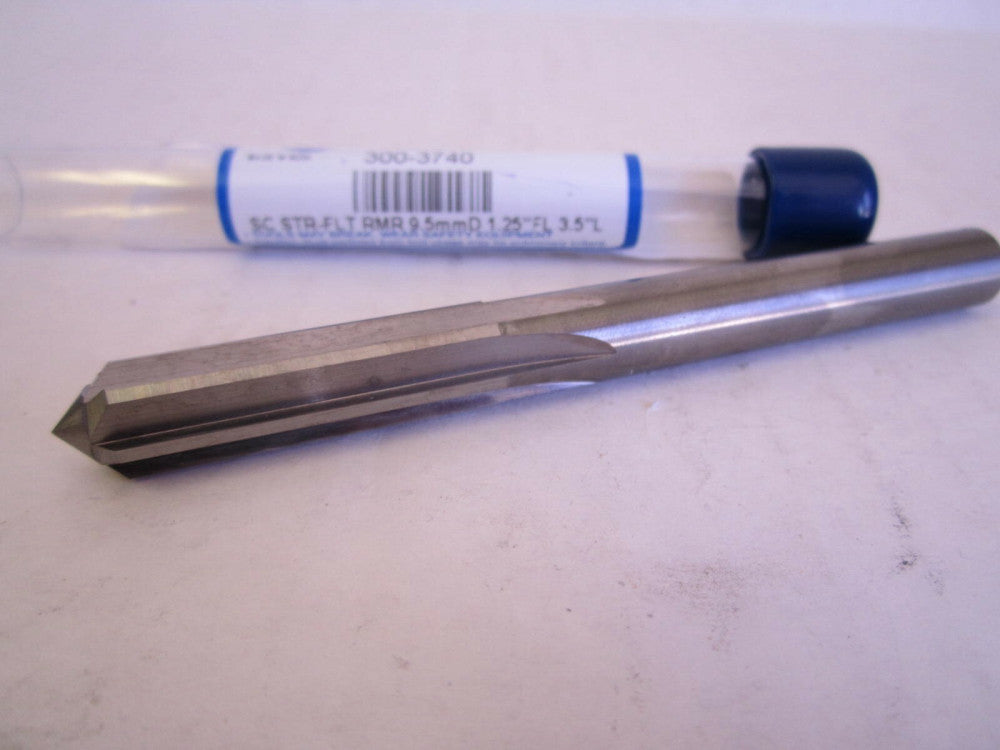 Quality Carbide Tool (300-3740) 9.5mm x 1.25 x 3.5" SC STR-FLT Dowel Reamer New