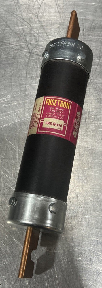 Bussmann Fusetron FRS-R-110 Time Delay 110 Amp Fuse Class RK5 Nos Surplus