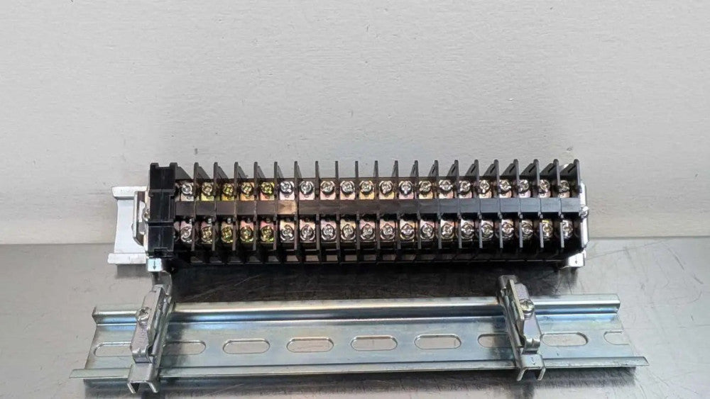 20 Pack IDEC BNH15MW Terminal Block and 2 Din Rails x 8" Long 22-14 AWG 600V 15A