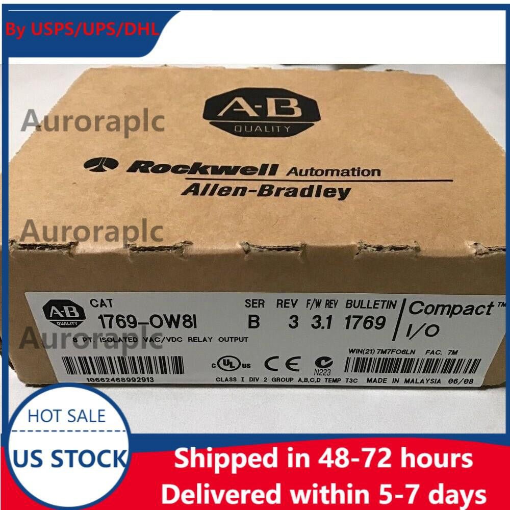New Factory Sealed AB 1769-OW8I Compact I/O 8Pt Output Module FW3.1 US Free Tax