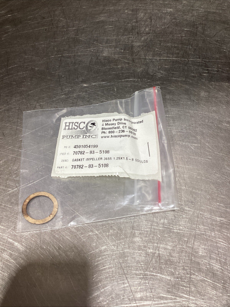 HISCO PUMP INC  Gasket IMPELLER 3655 1.25x1.5-8 Goulds