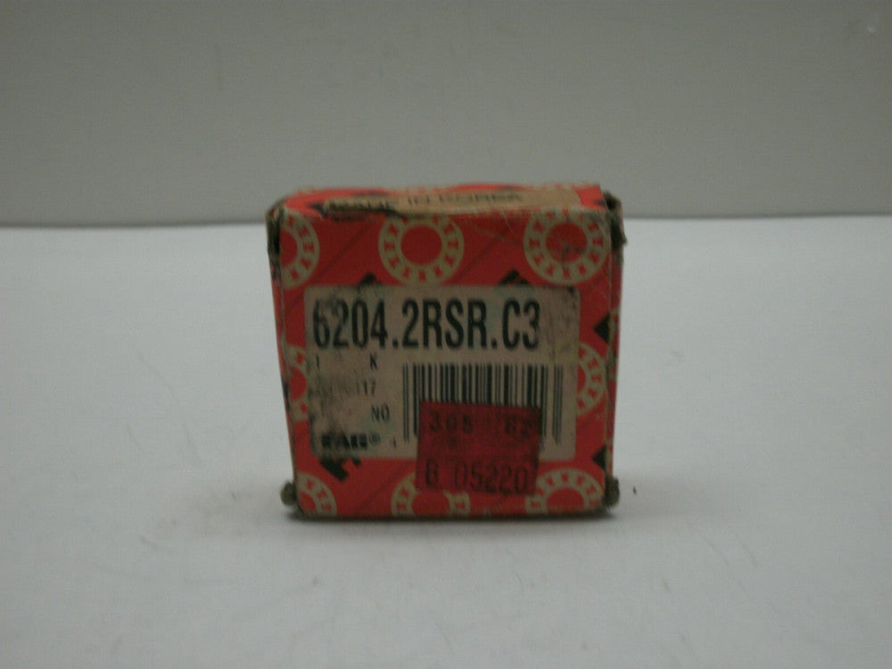 FAG 6204.2RSR.C3 DEEP GROOVE BALL BEARING SEALED 20MM ID 47MM OD 14MM HT NIB
