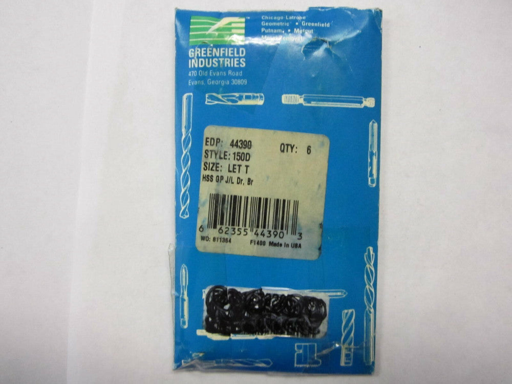 Greenfield (44390) 3-1/2 x 4-7/8 HSS T Size Jobber Length Drill Bits - Lot of 3 