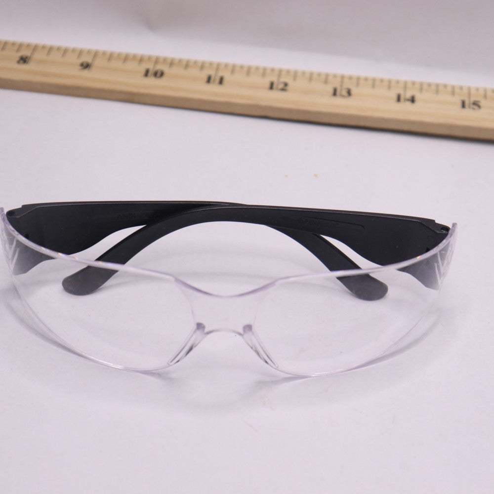 Safety Glasses Anti-Fog Lenses Clear or Amber Black Frame