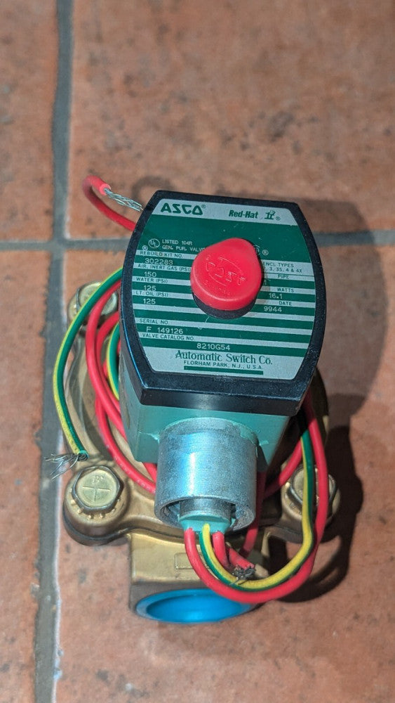 ASCO Red Hat Valve 8210G54 125psi Water 1"NPT