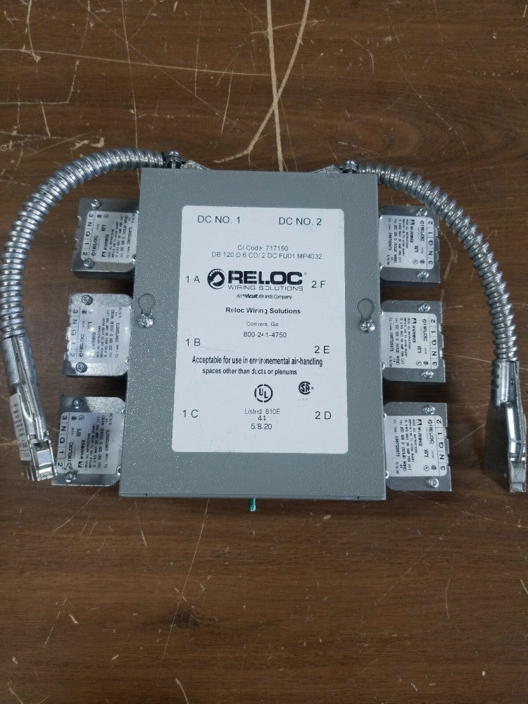 1 Each Lithonia Reloc 717150 DB120D 6 CD/2 DC FU01 MP4032 Distribution Box