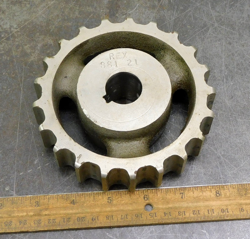 Rex 881 21 Conveyor Chain Sprocket 1" Bore DIA 21 Teeth Keyed