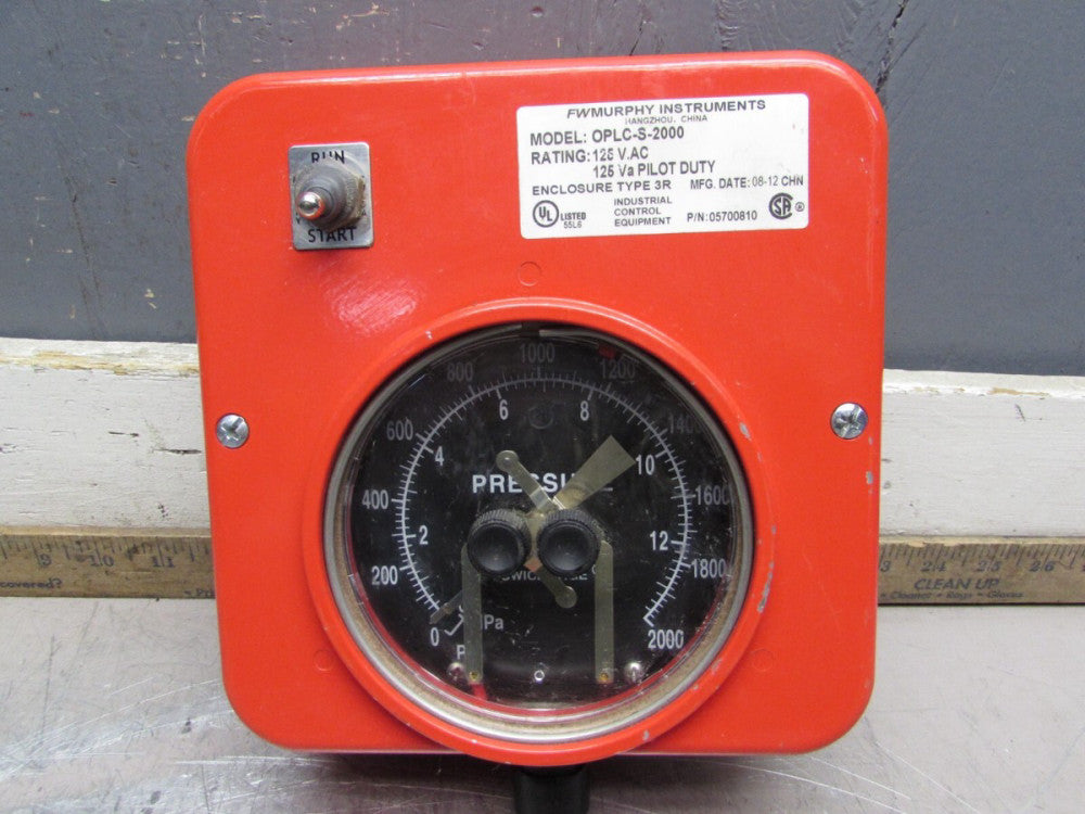 MURPHY, OPLC-S-2000, PRESSURE SWITCHGUAGE, 125VAC TYPE 3R, N/NIB! MAKE OFFER!!