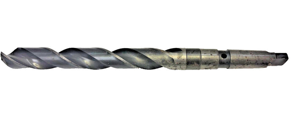 #3 MORSE TAPER SHANK DRILL BIT, SPIRAL 2 FLUTE, OAL 12-3/4"