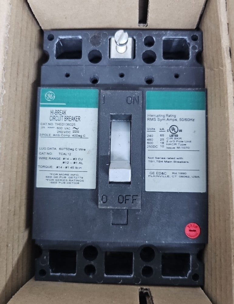 THED136025 GE 25 Amp Circuit Breaker