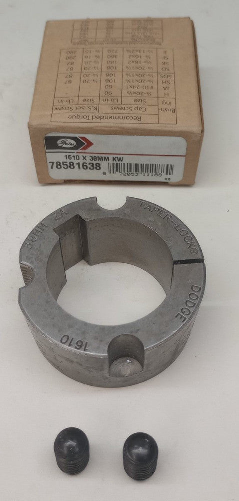 Gates 1610 X 38MM Taper Lock Bushing 38MM Bore KW Dodge 1610 38MM 119605