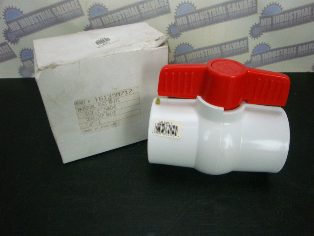 GF PIPING SYSTEM 2" PVC1 White 2" THREAD MIP VALVE 161350717 FNPT (NEW in BOX)