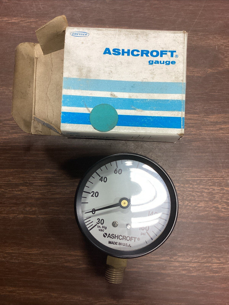 Ashcroft Pressure Gauge 0-160 psi 2 1/2 inch no. 1000 Lower F96