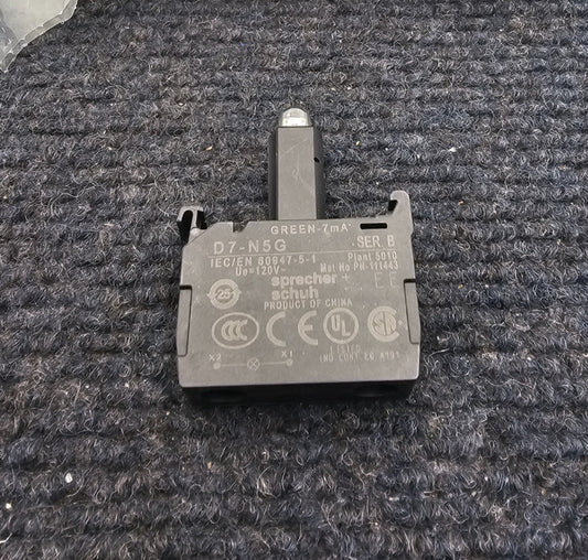 ( QTY 10 ) Sprecher + Schuh D7-N5G: A 25MA 120V Green LED Light Module