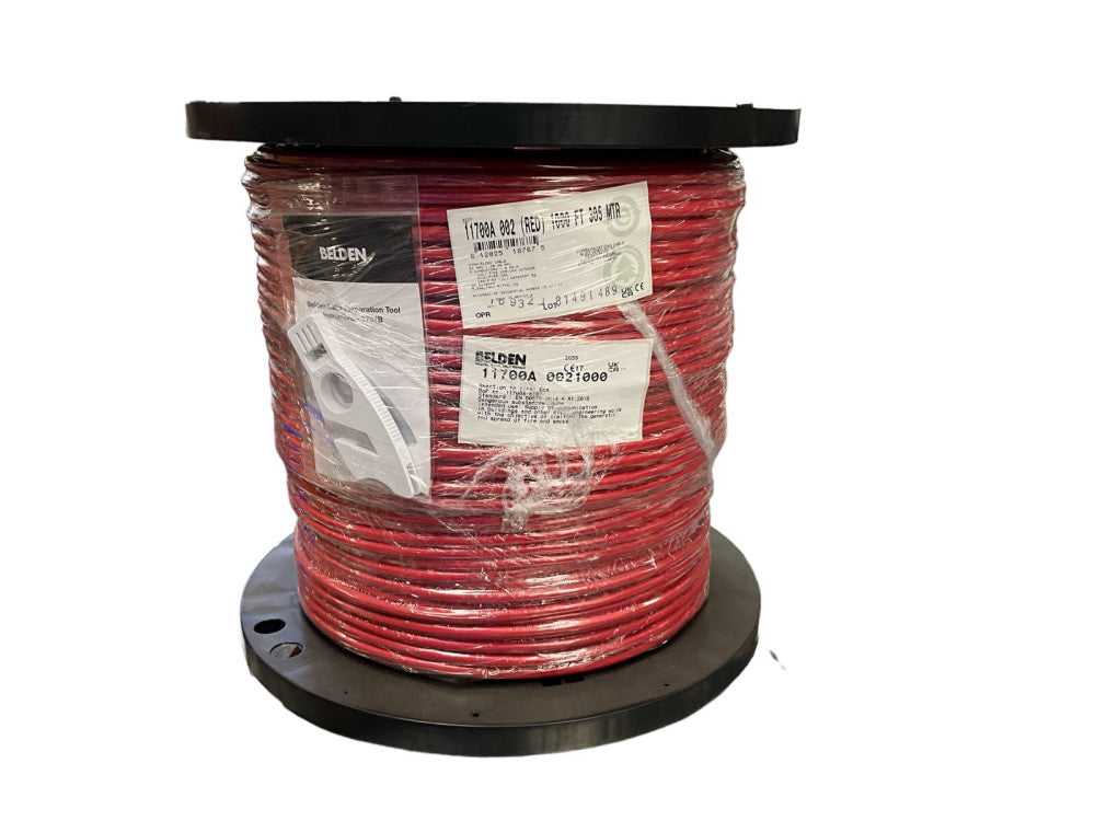 Belden 11700A 0021000 Multi-Paired Cables 24AWG 4PR UNSHLD 1000ft SPOOL RED