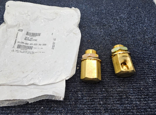 ( QTY 2 ) IMPERIAL SUPPLIES 90620: Bulkhead Fitting 3/8 x 2.2" NPT