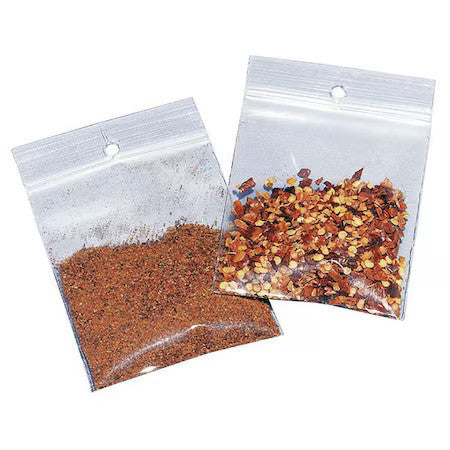 Zoro Select 5Cpc7 Reclosable Bag, Zip Seal, 12 In L, 9 In W, 2 Mil Thick,