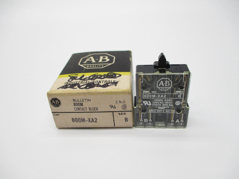 ALLEN BRADLEY 800M-XA2 SER. B (BK/YL) NSMP