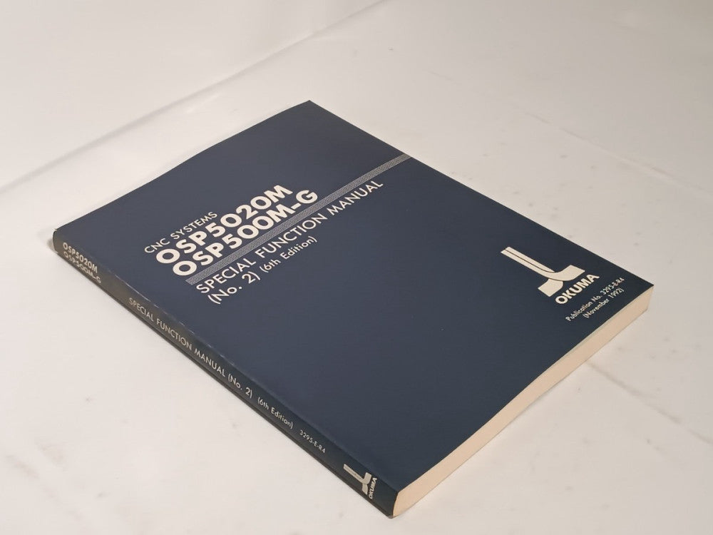 Okuma OSP5020M OSP500M-G Special Function Manual No. 2, 6th Edition 3295-E-R4
