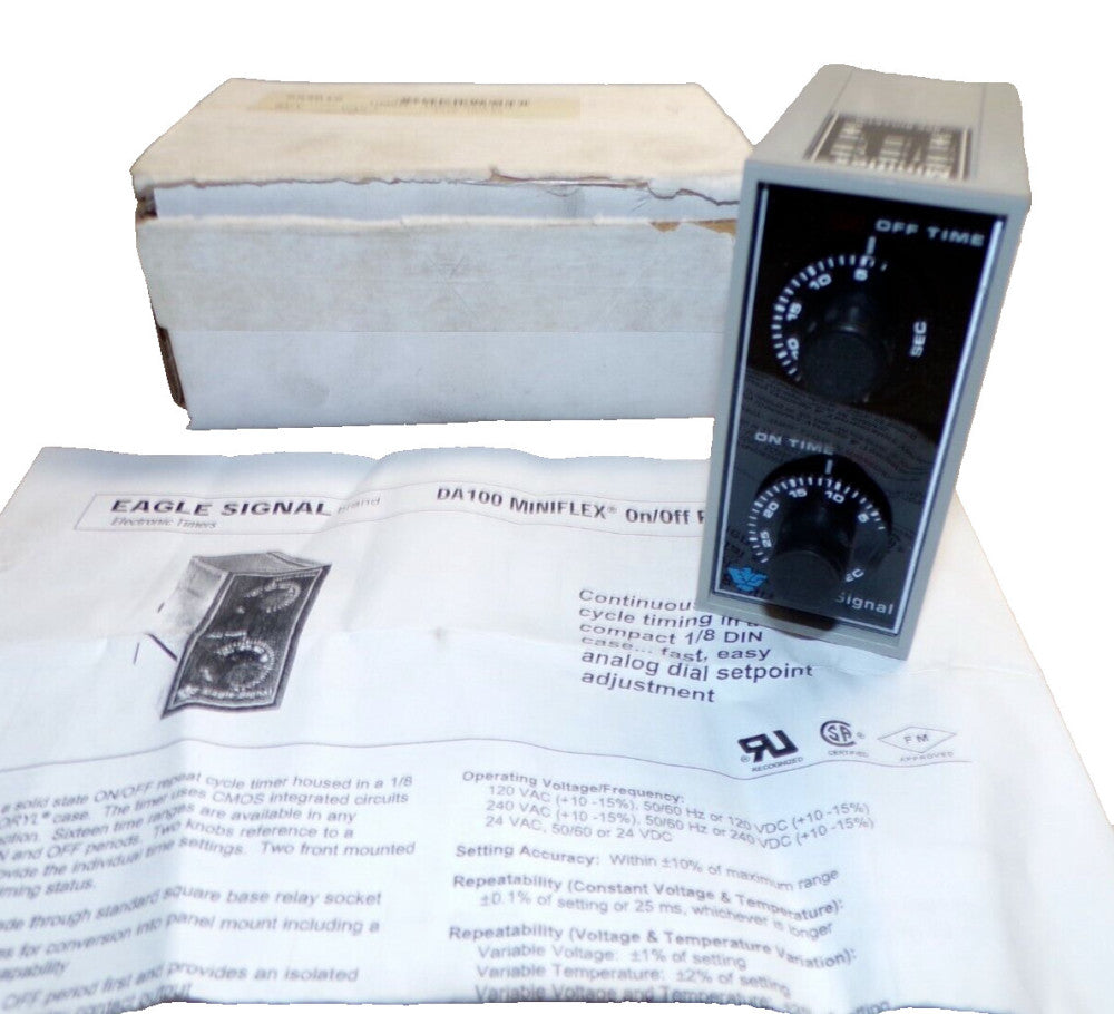 NEW DANAHER EAGLE SIGNAL ON/OFF REPEAT CYCLE TIMER DA1313A301 DA100 MINIFLEX 