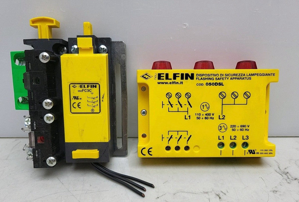 Elfin 050DSL FC3C 030FC Safety Door Switch With Strobe Light 050FC3C Used