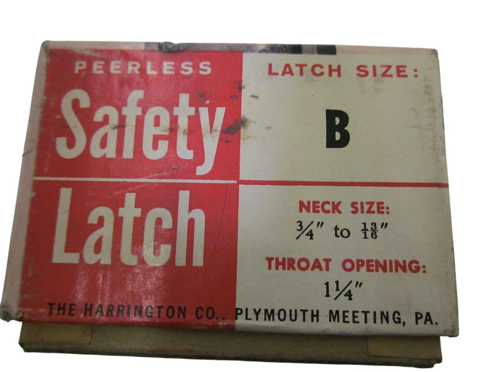 PEERLESS SAFETY LATCH B NECK NECK: 3/4"-13/16" THROAT: 1-1/4" NSMP