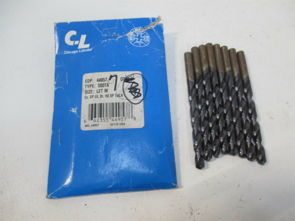 Chicago-Latrobe (44957) 3-1/16" x 4-3/8" M 135° RH Cobalt Jobber Drill - Qty 8