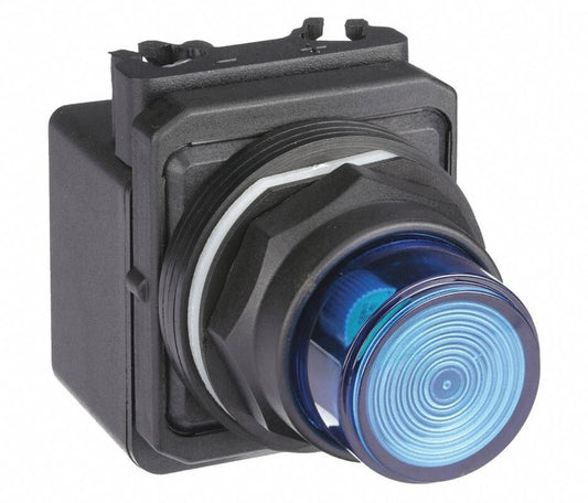30mm 24VAC/DC NEMA 4 & 13 Round Pilot Blue 100,000hr LED Pilot Light 