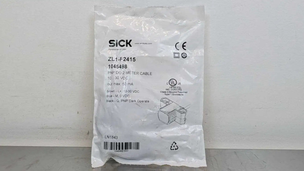 Sick ZL1-F2415 Proximity Sensor 1045498 0.1-3m 10-30VDC 50mA 2m Cable