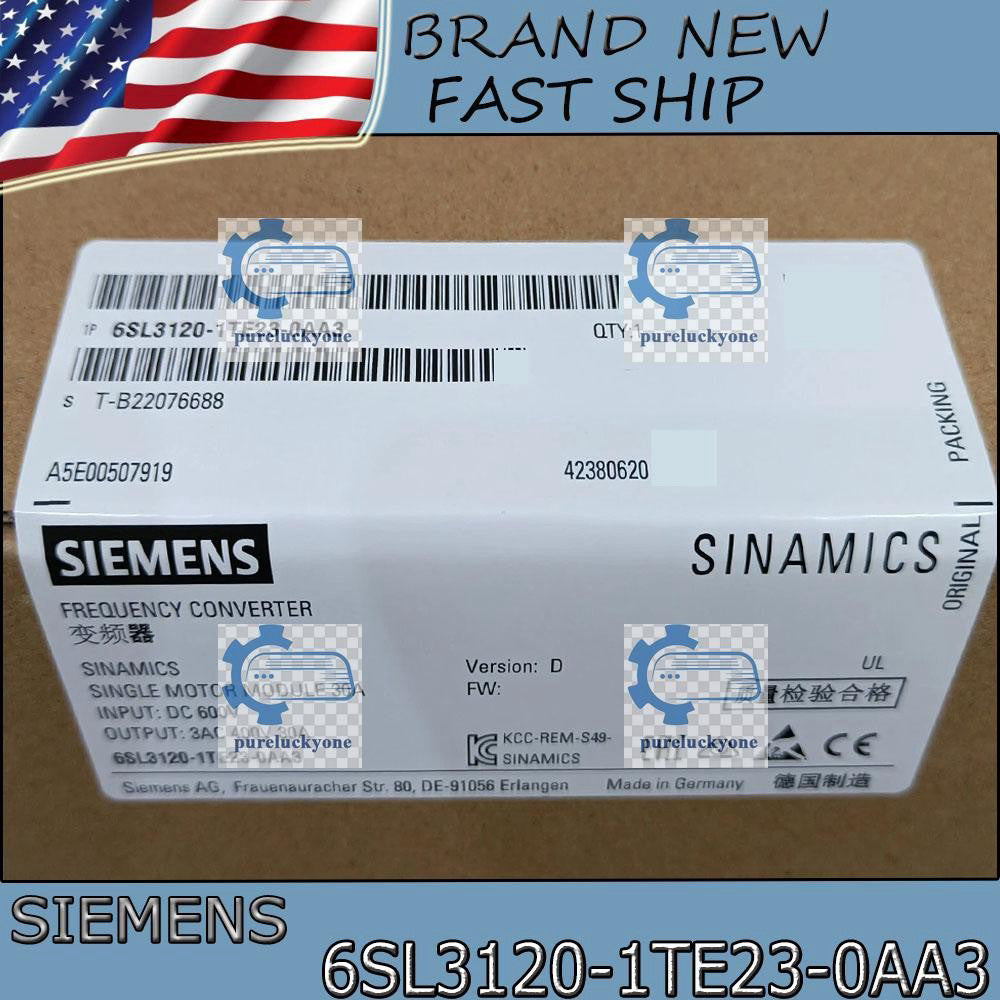New in Box Siemens 6SL3120-1TE23-0AA3 SINAMICS S120 Single Motor Module FreeShip