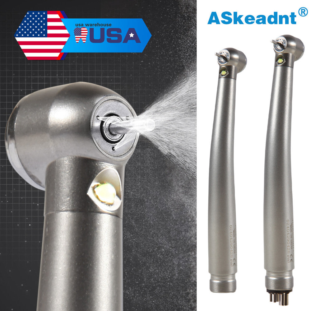 Dental Fiber Optic LED E-generator high speed handpiece Turbine 2Hole/4Hole USPS