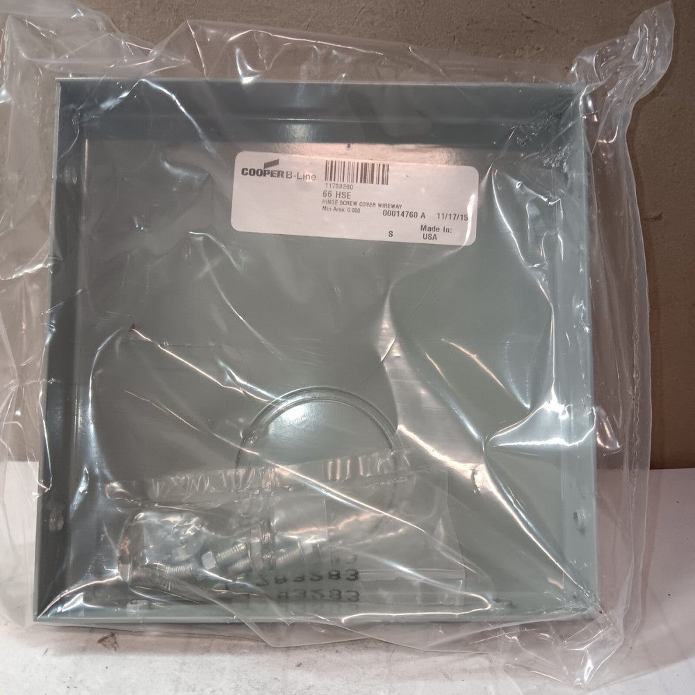 NEW COOPER B-LINE 66HSE 6" X 6" WIREWAY END GRAY 66 HSE