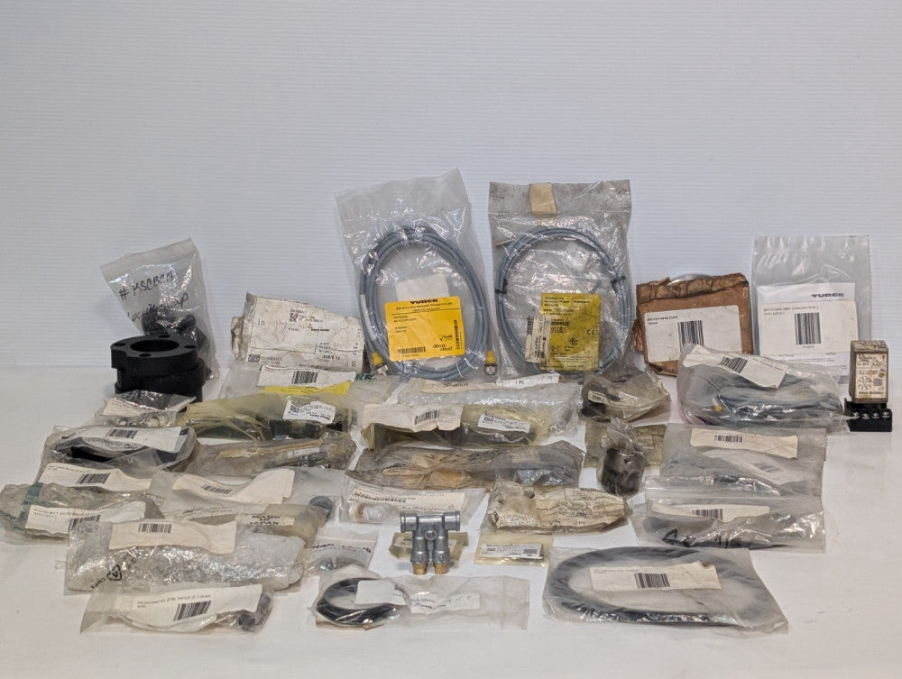 DMG MORI Turck Schneider mixed CNC spare parts lot, F36144A01 XCSZ02, as shown