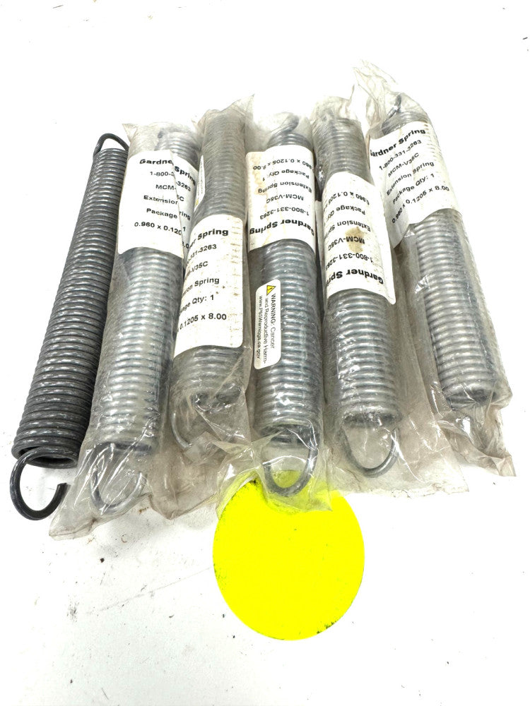GARDNER SPRING STEEL EXTENSION SPRINGS *LOT OF 6*