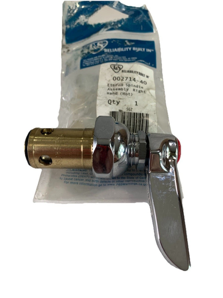 T & S Brass 002714-40 Chrome Eterna Spindle Assembly Right Hand (Hot)