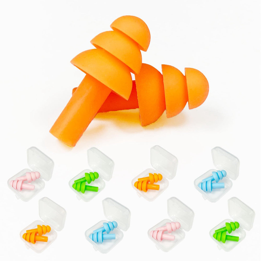 8 Pairs Earplugs for Sleeping Noise Cancelling, Reusable Ear Plugs Soft, Sili...