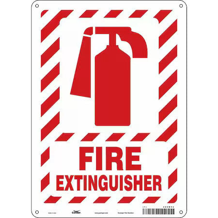 Condor 469W94 Safety Sign, 14 In Height, 10 In Width, Aluminum, Vertical