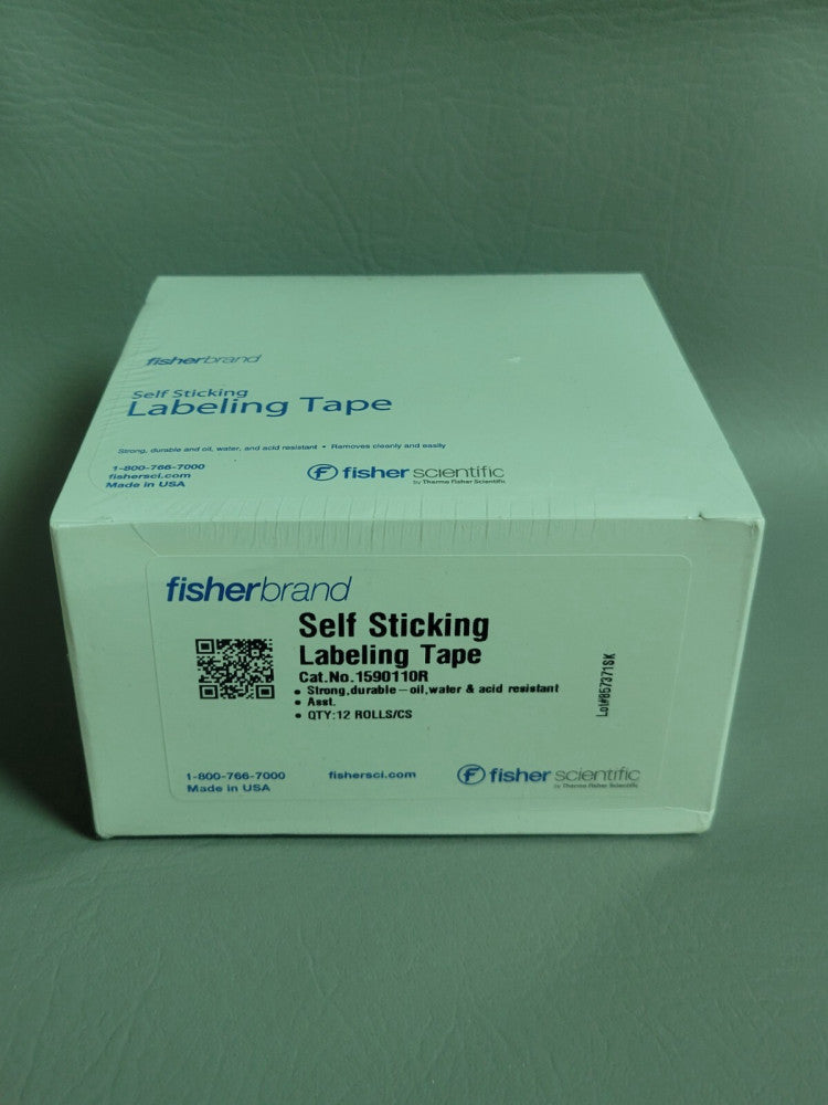 NEW FISHER BRAND SELF STICKING LABELING TAPE 1590110R ASSORTED 12 ROLLS