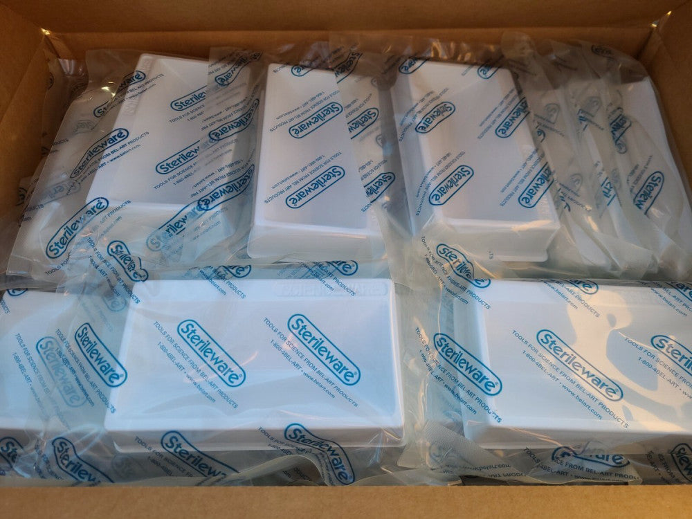Box Of 50 Bel-Art Sterileware Pipetting Reservoirs 100ml