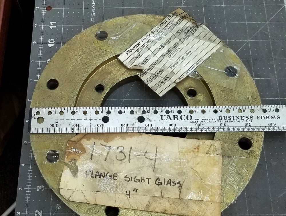 Pfaudler 4” Sight Glass Cover DED 1731-4 [A10B2]