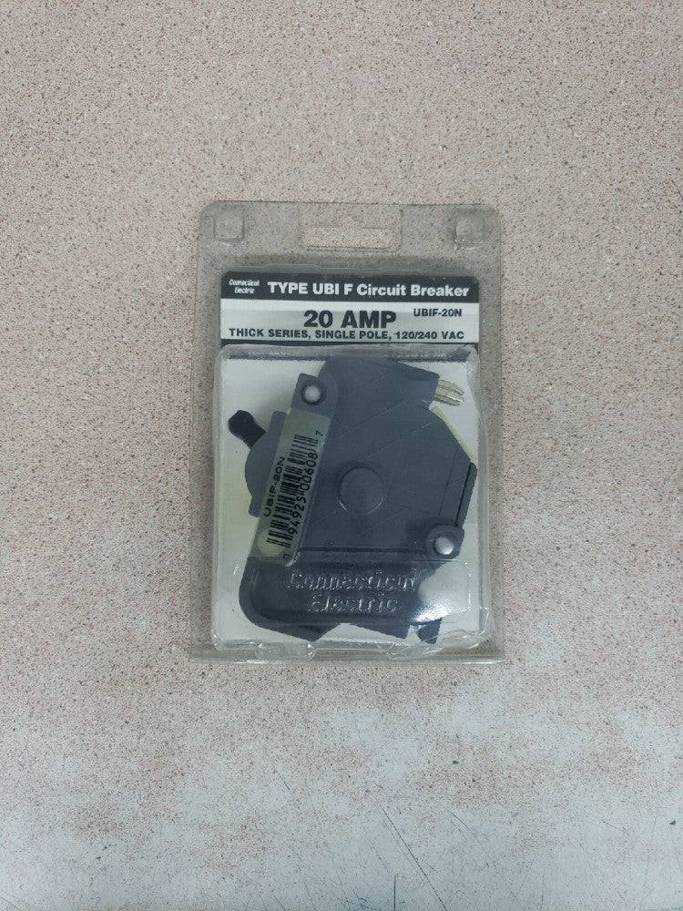 1 - Connecticut Electric UBIF-20N Thick 20 Amp Circuit Breaker NA120 ~ NEW PP